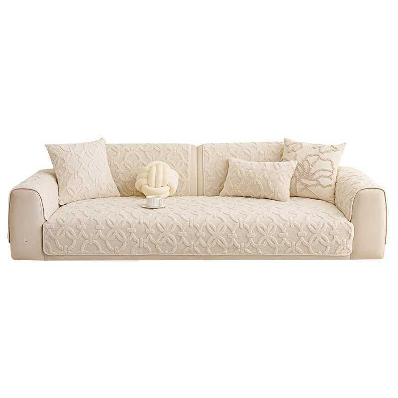 Winter Warm Plush Sofa Seat Cover Minimalist Anti-Slip Thickened Living Room Cushion Straight-Cut Throw for Living Room M251204 - view 7