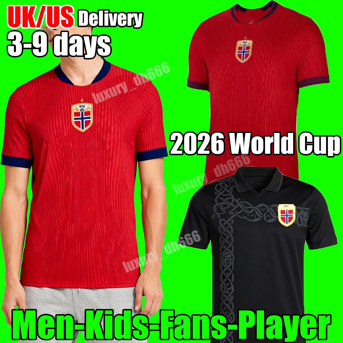2026 World Cup Norway soccer jersey HAALAND STRAND LARSEN BOBB BERGE RYERSON SCHJELDERUP Norwegian home away goalkeeper fans player adult kids kit football shirt