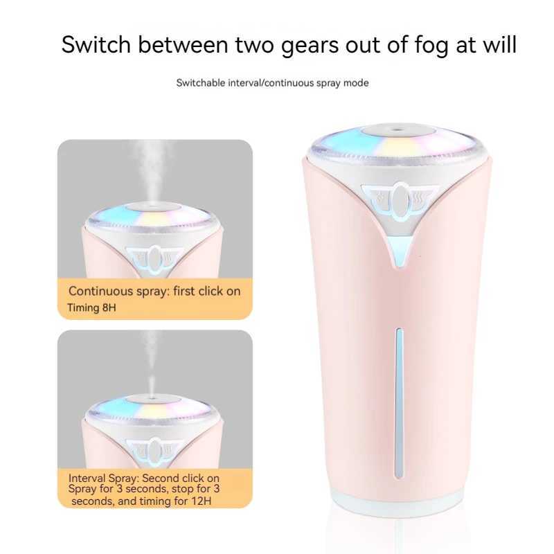 Portable Air Humidifier Mini USB Ara Diffuser With Cool LED Light Mist For Bedro He Car Plants Purifier Humificador 280ml C251204