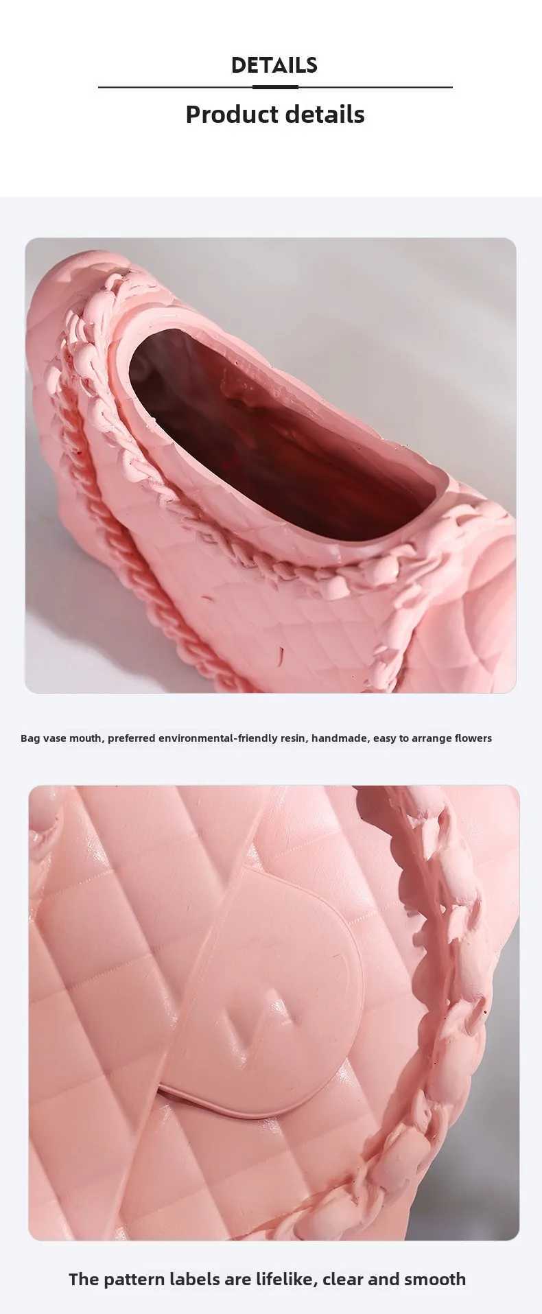 Handmade Resin Luxury Handbag Shaped Planter Bag Flower Vase Mtiple Handbag Vase Girl Gift H251204
