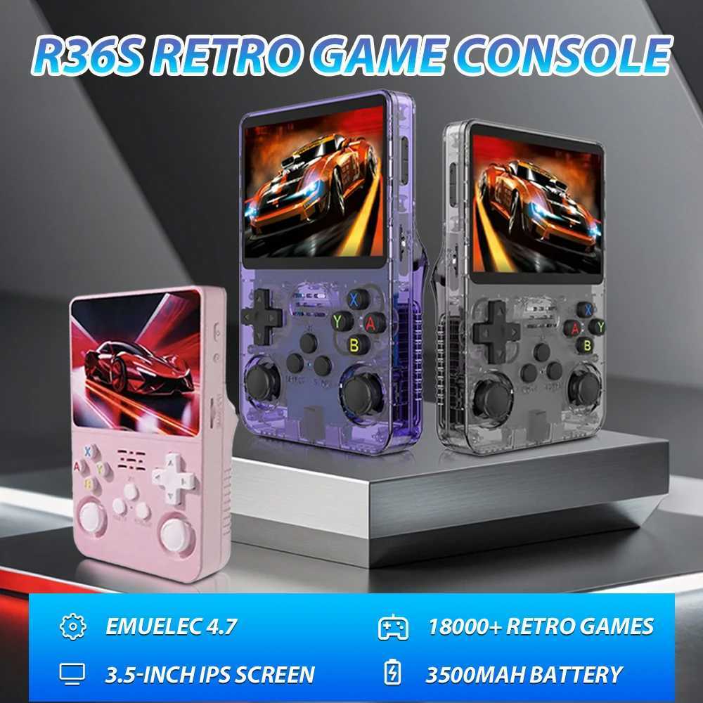 R36S Retro Game Console With 18000Retro Games For PS1/PSP/SNES/N64/GBA/NDS EmuELEC47 35 IPS Sn Portable Game Handheld H251204