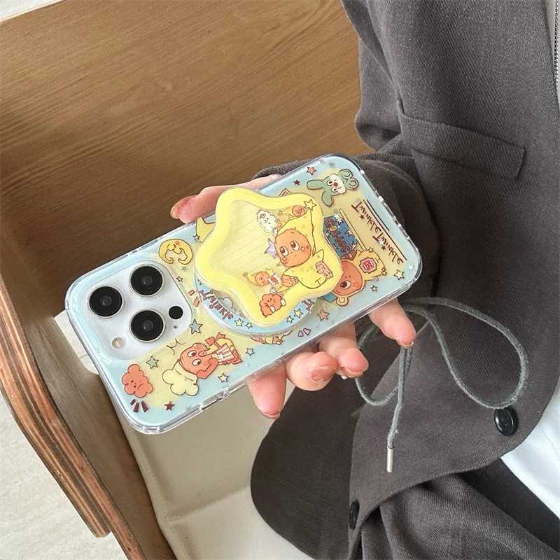 Kawaii Cartoon Star Baby Magnetic Phone Case For iPhone 17 Pro 15 14 16 Pro Max Cover with Shaking Stand For Case H251203