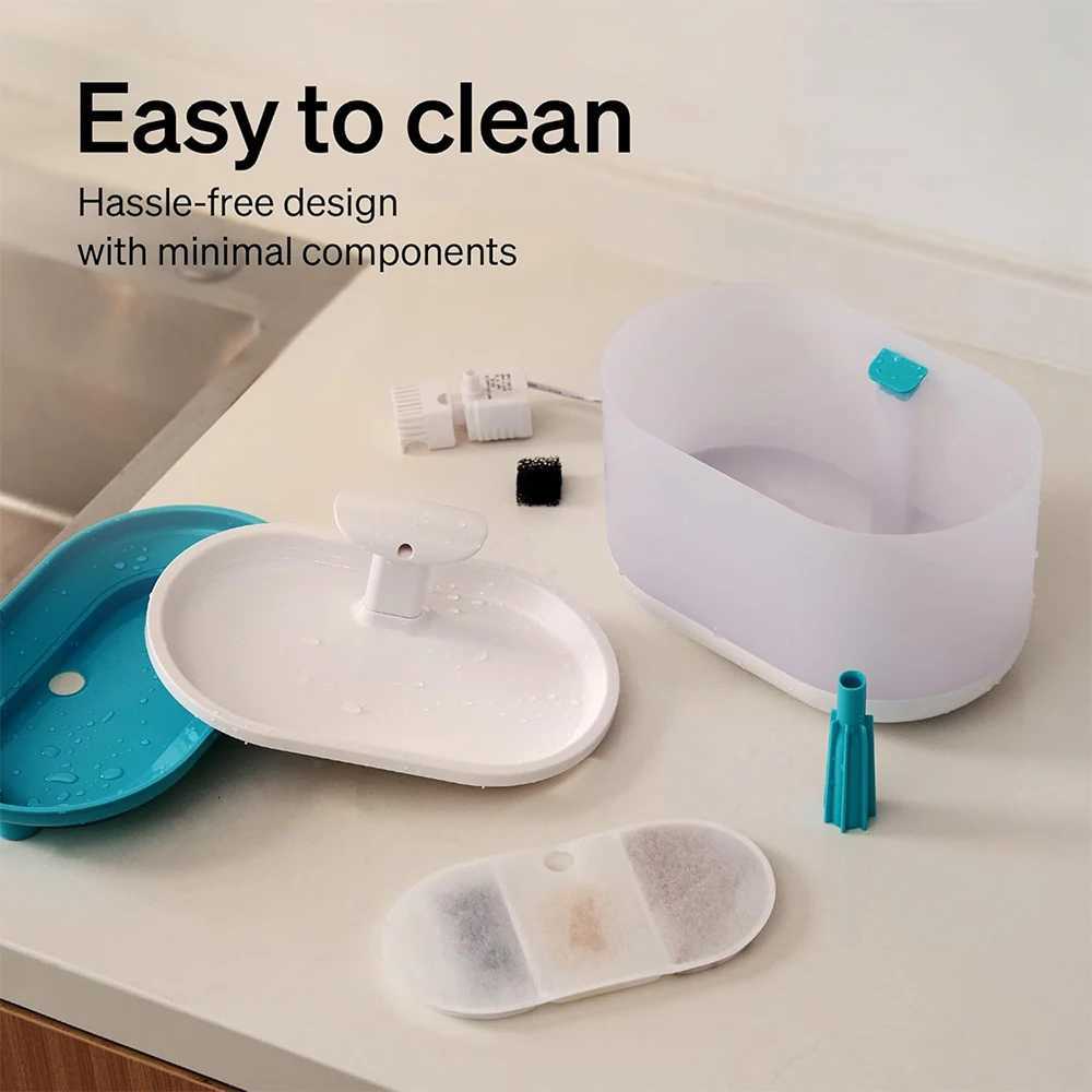 Super Quiet Cat Water Fountain with Two Flow Modes Pet Water Fountain 21Liter/71 oz Visible Water Level dog Drink Fountain M251204