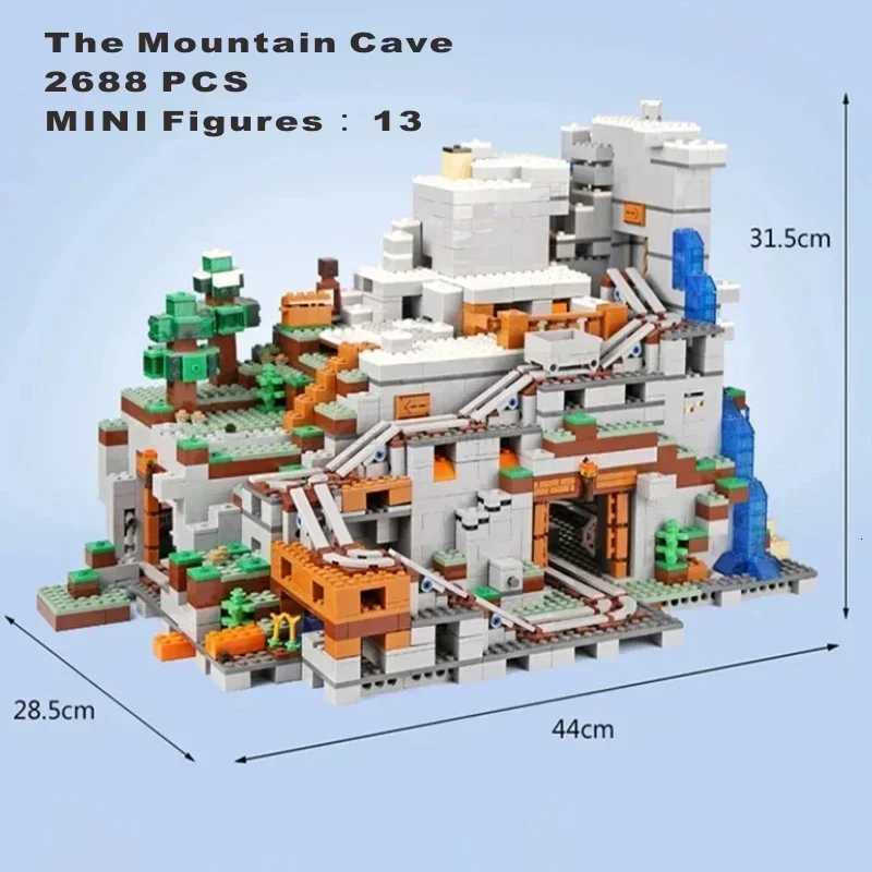 2688PCS The big mountain cave 21137 Building Blocks Bricks Educational Toys Cpatible ingly Birthday Christmas Gifts C251203