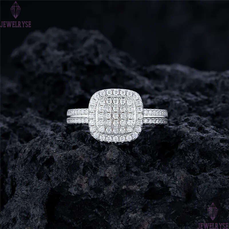 classic square full 5A cubic zirconia s925 sterling silver ring for woman party diamond luxury designer engagement wedding rings womens jewelry size 5