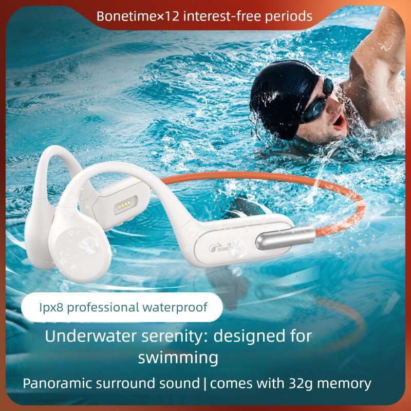 Famous Brand Cross Border X Bone Conduction With G Memory Long Battery Life HD Call Wireless Sports Bluetooth Swimming Earphones