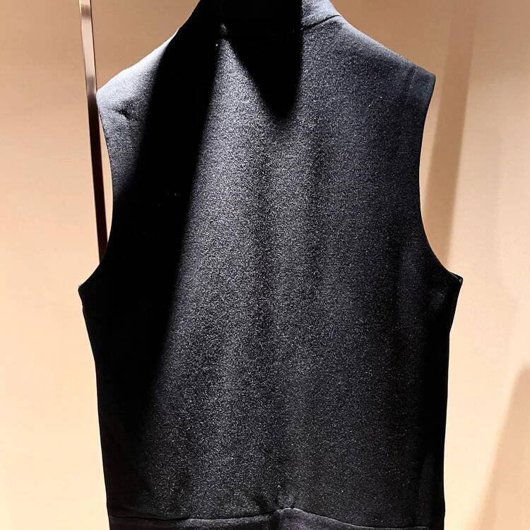 LP Italian Stand-Up Collar Solid Color Wool Blended Business Casual Simple Vest