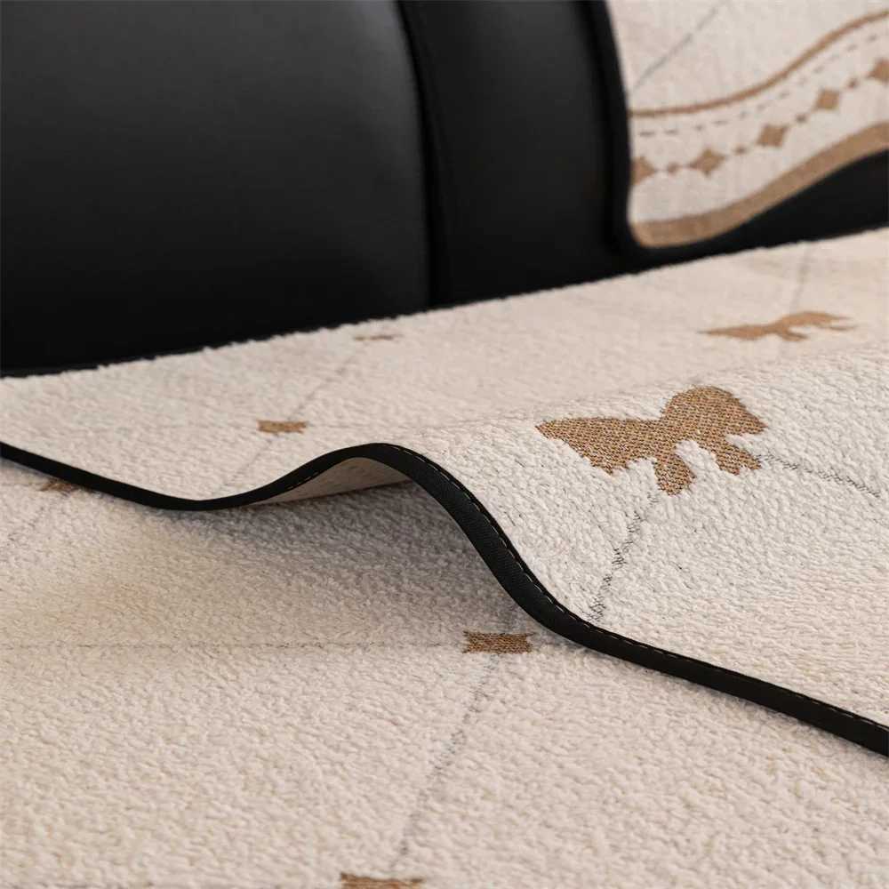 2025 New Special-shaped Sofa Cushion Autumn and Winter Thickened Half-side Velvet Cushion Straight Row Non-slip Sofa Cover M251204 - view 3