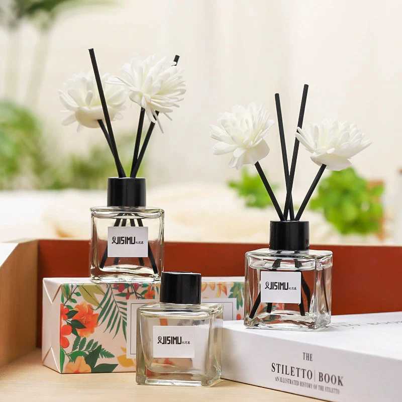 50ml Natural Aromatherapy Set Reed Diffuser Oil with Sticks Aromatherapy For Bedroom Bathroom Air Freshener Gift Home Decor Y251204