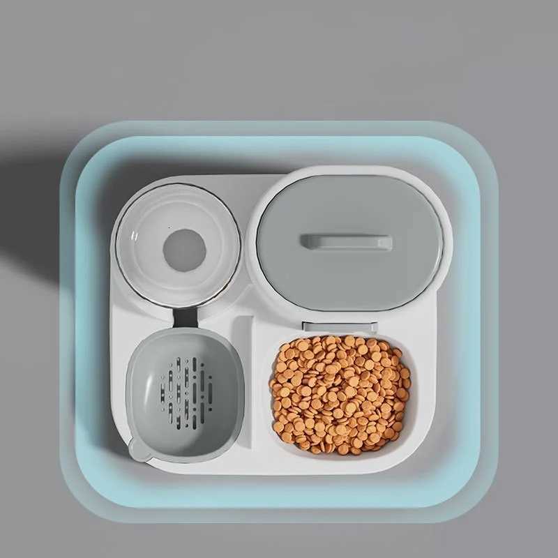 Two-in-One Cat Feeding Water Feeder Dog Bowl Smooth Food Water Supply Pet Water Dispenser Cat Bowl Pet Supplies M251204