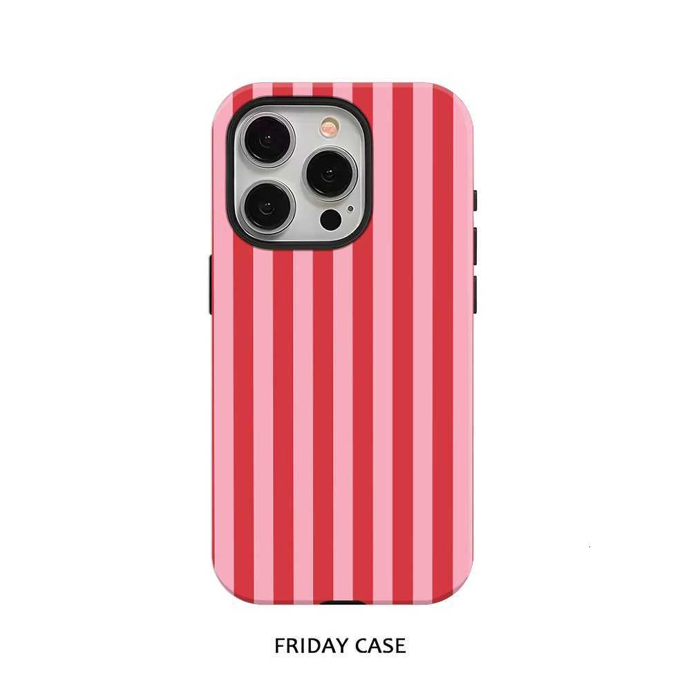 Fashion INS striped pattern Phone Case for iPhone 17 16e 16 15 14 13 12 11 X 7 8 Air Pro Max Plus Luxury Double-layer Back Cover H251203