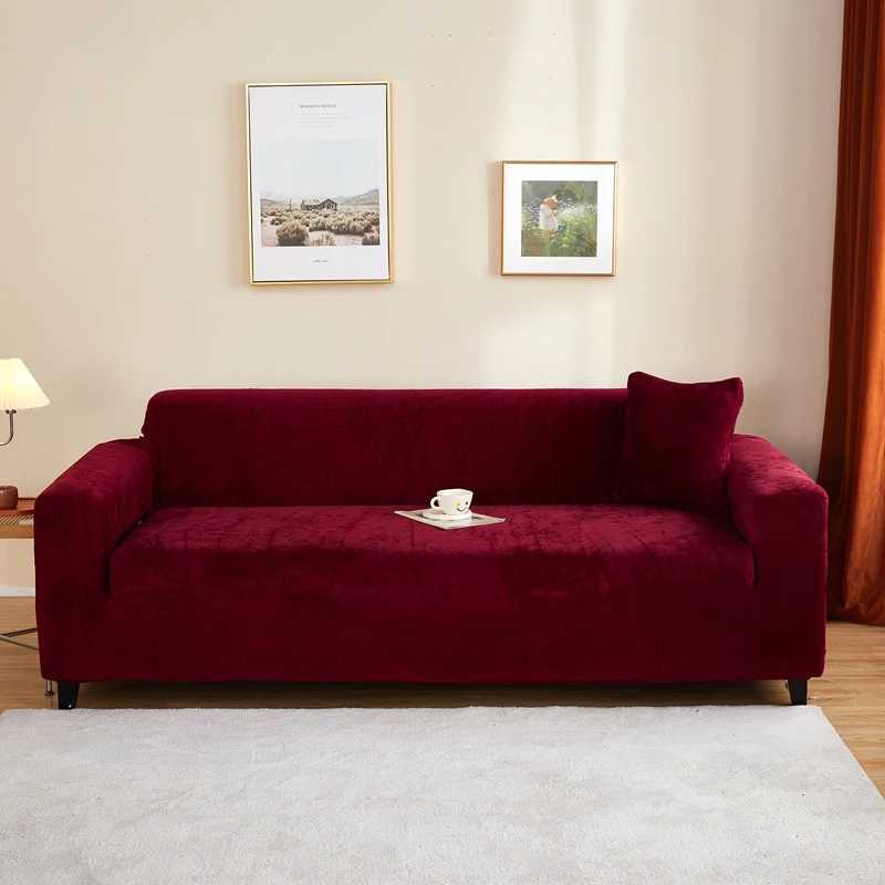 Elastic Stretch Velvet Fabric Sofa Cover Sofa Cover Protector 3 Seater European-style Thickened Couch Covers for Autumn/Winter M251204 - view 4