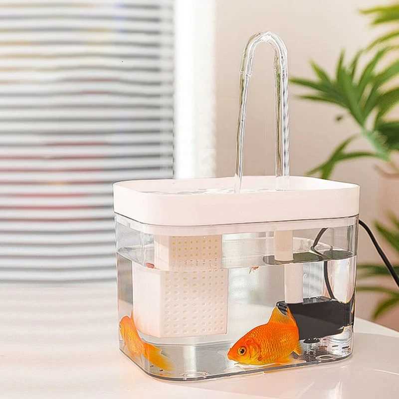 Transparent cat drinking fountain automatic circulating live water drinking basin dog smart drinking fountain pet supplies M251204