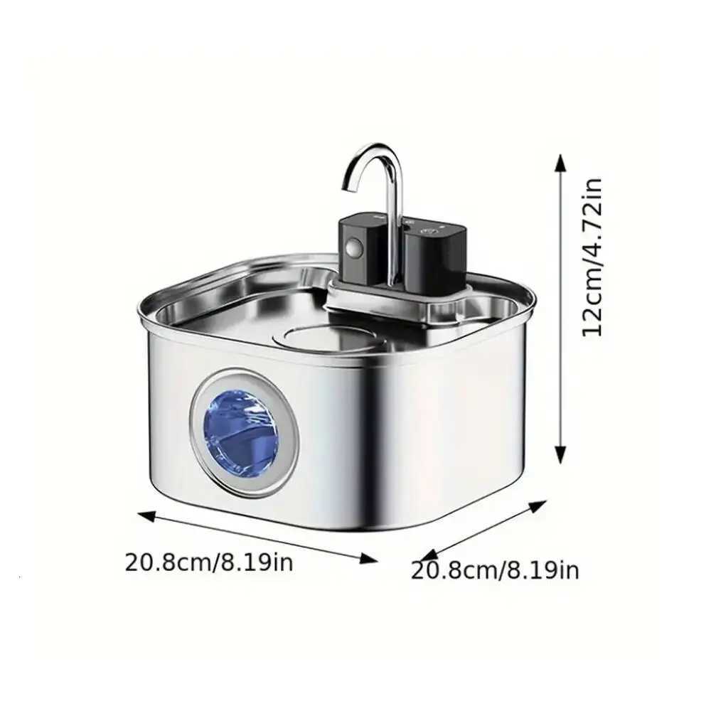 3L Stainless Steel Wireless Recharging Sensor Cat Water Fountain Auto Drinking Fountain For Cats Dog Drinker Pet Dispenser Bowl M251204