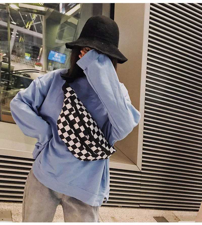 Fashion Chessboard Checker Waistpack for Women New Chest Bag Mens Waistpack Cute Belt BagT251204