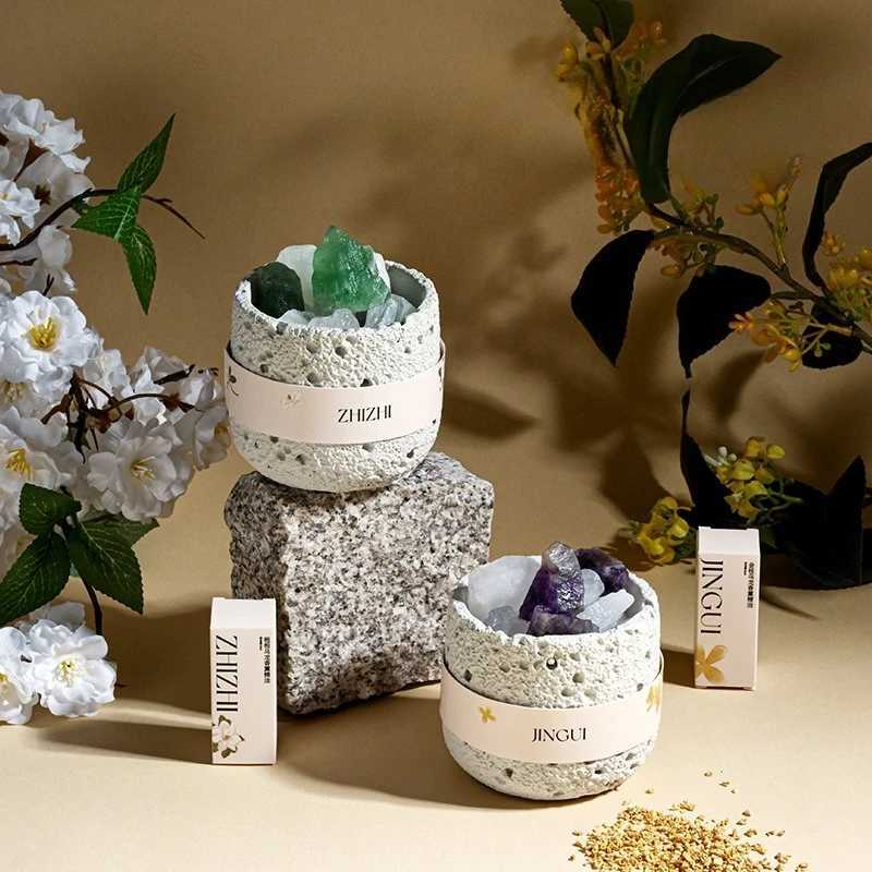 Y Essential Oil Diffuser with Natural Crystal Rocks Bedroom High Sense Fireless Fragrance Indoor Passive Heng Crystals Cup Y251204