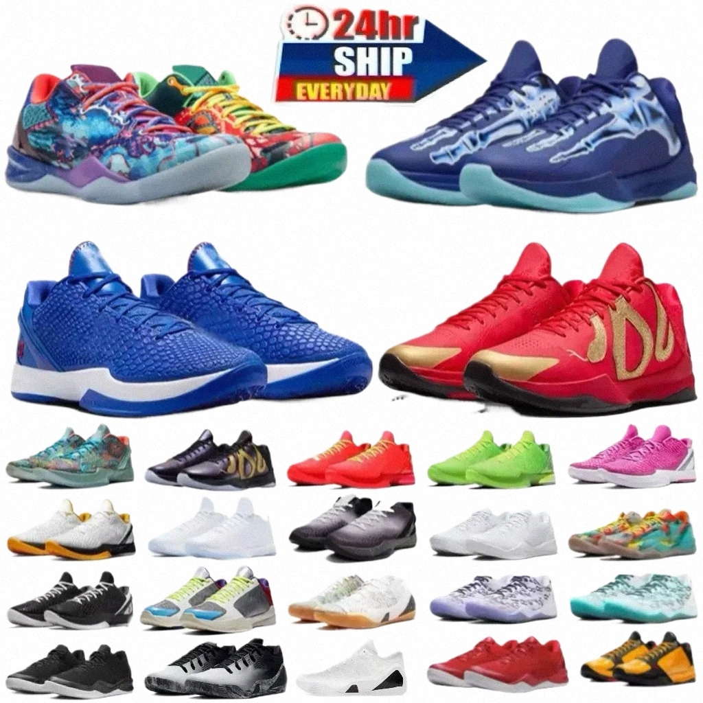 top Quality Black Mamba 8 6 5 Potro Reverse Grinch Basketball Shoes Mambacita Think Pink X-Ray Easter Del Sol for Men Women Big Kids Trainers Outdoor W4bX#