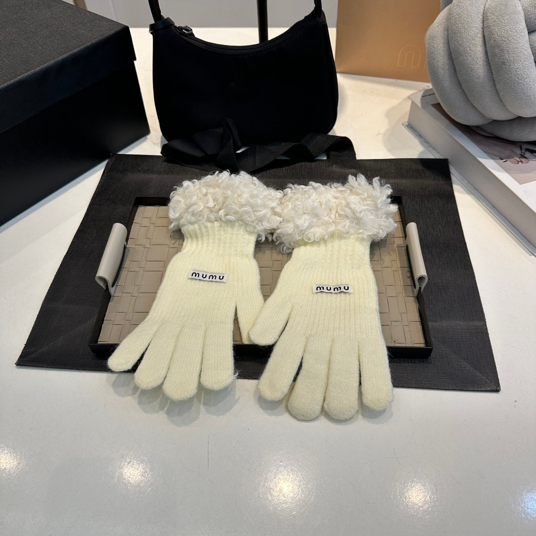 Five Fingers Gloves Glove Designer Autumn Winter Mittens Hemp Long Knitting Warm Winters Five Fingers Plush Fur Casual Outdoor Ski Gloves For Women Free Size C