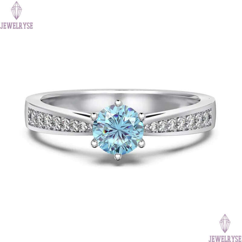 love ring for woman six prong setting 5mm round diamond 12 colors s925 sterling silver zirconia engagement wedding rings designer luxury jewelry gift 