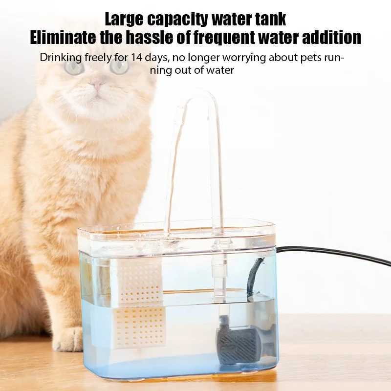 Ultra-Quiet Cat Water Fountain Auto Filter Cat Drinker USB Electric Mute Recirculate Filtering Drinking for Cats Water Dispenser M251204