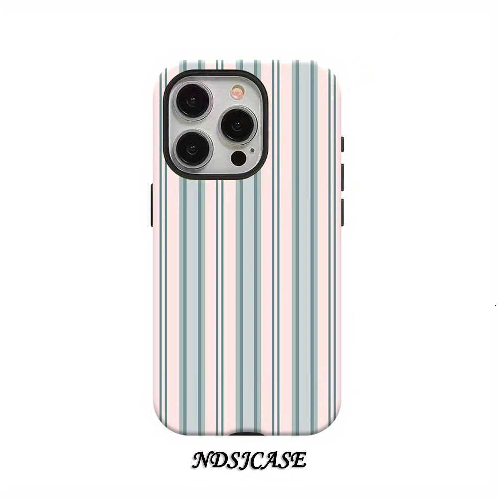 Stylish Design Striped Phone Case for iPhone 17 16 15 14 13 12 11 X XR XSMAX 7 8 Air Pro Max Plus Luxury Double-layer Back Cover H251203