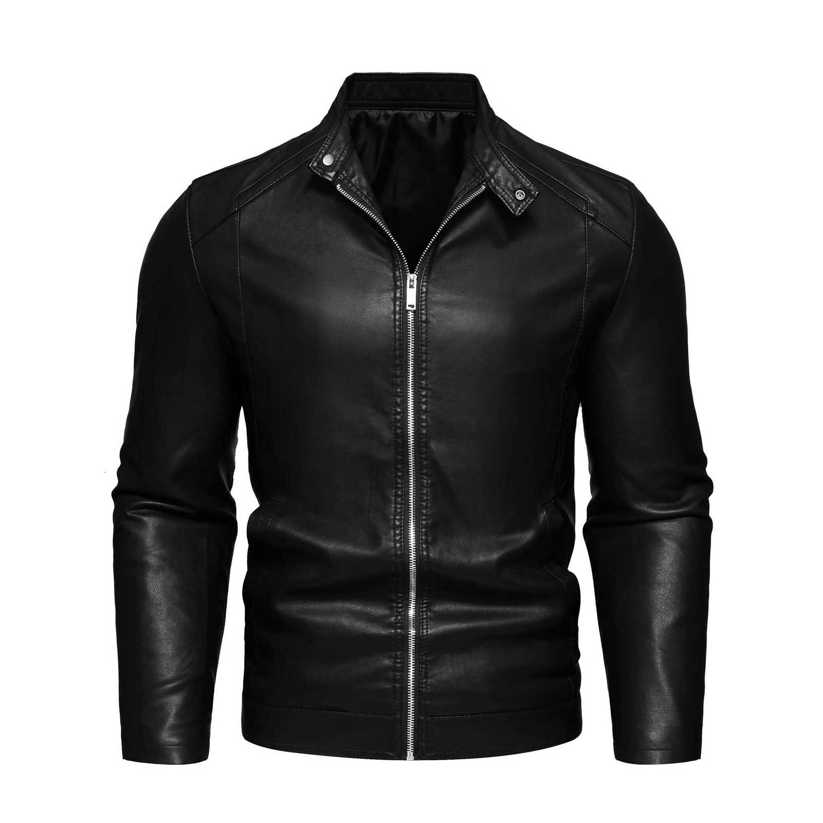 Mens motorcycle PU leather jacket casual jacketT251204