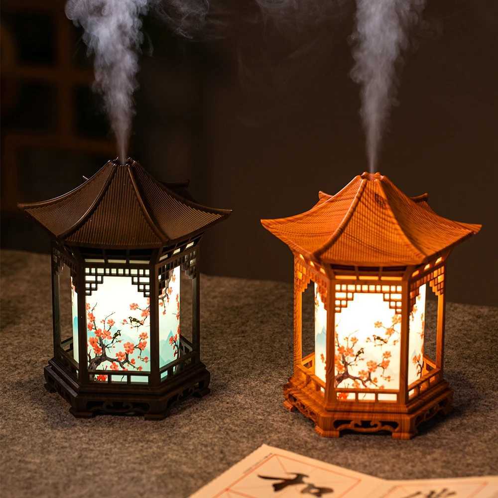 Pavilion humidifier Chinese style element unique decoration atmosphere night light delicate spray to imp the air C251204