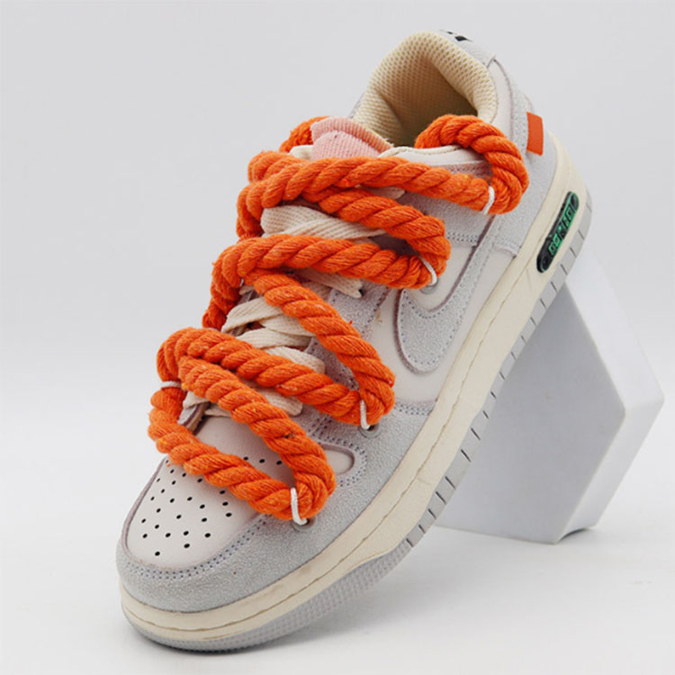 16colors bold cotton linen twist weave shoelace rope lace men women trendy sport casual shoe string accessories