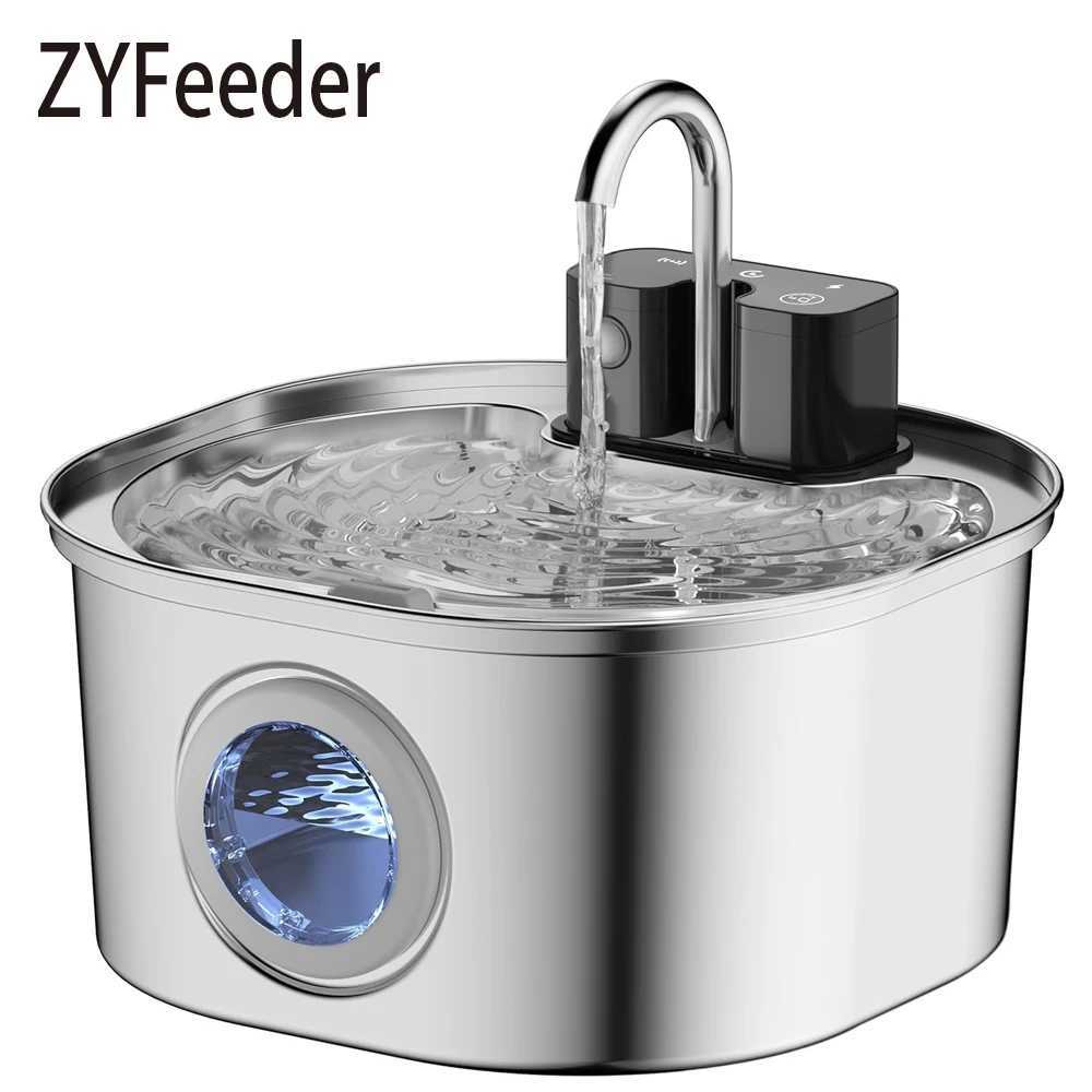 32L Wireless Stainless Steel Pet Water Feeder Auto Cat Fountain faucet Smart Dog Water Dispenser Visual Window Drinking Bowl M251204