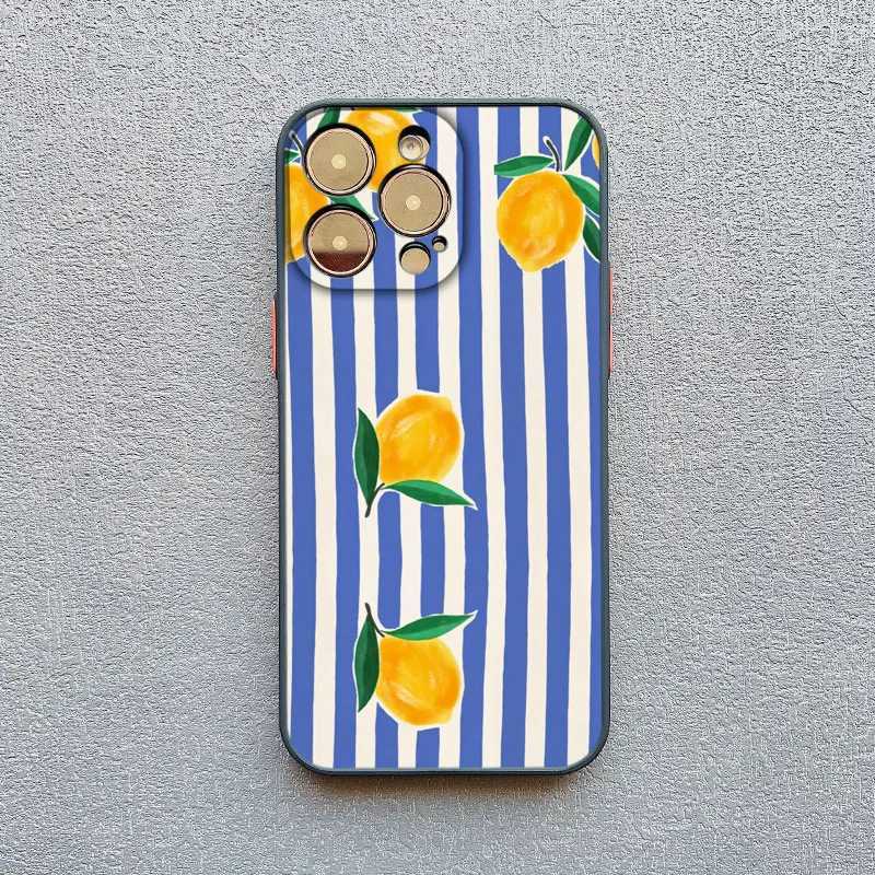 Fresh Summer Fruit Lemon ry Phone Case For iPhone 17 13 12 Mini 11 Pro Max Cases 16 15 14 Pro Max Plus XR XS X Back Cover H251203