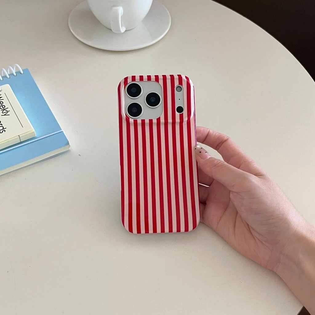 Advanced Minimalist Color Collision Stripe Shockproof Protective Phone Cover Case for iPhone 17 16 15 14 Pro Max H251203