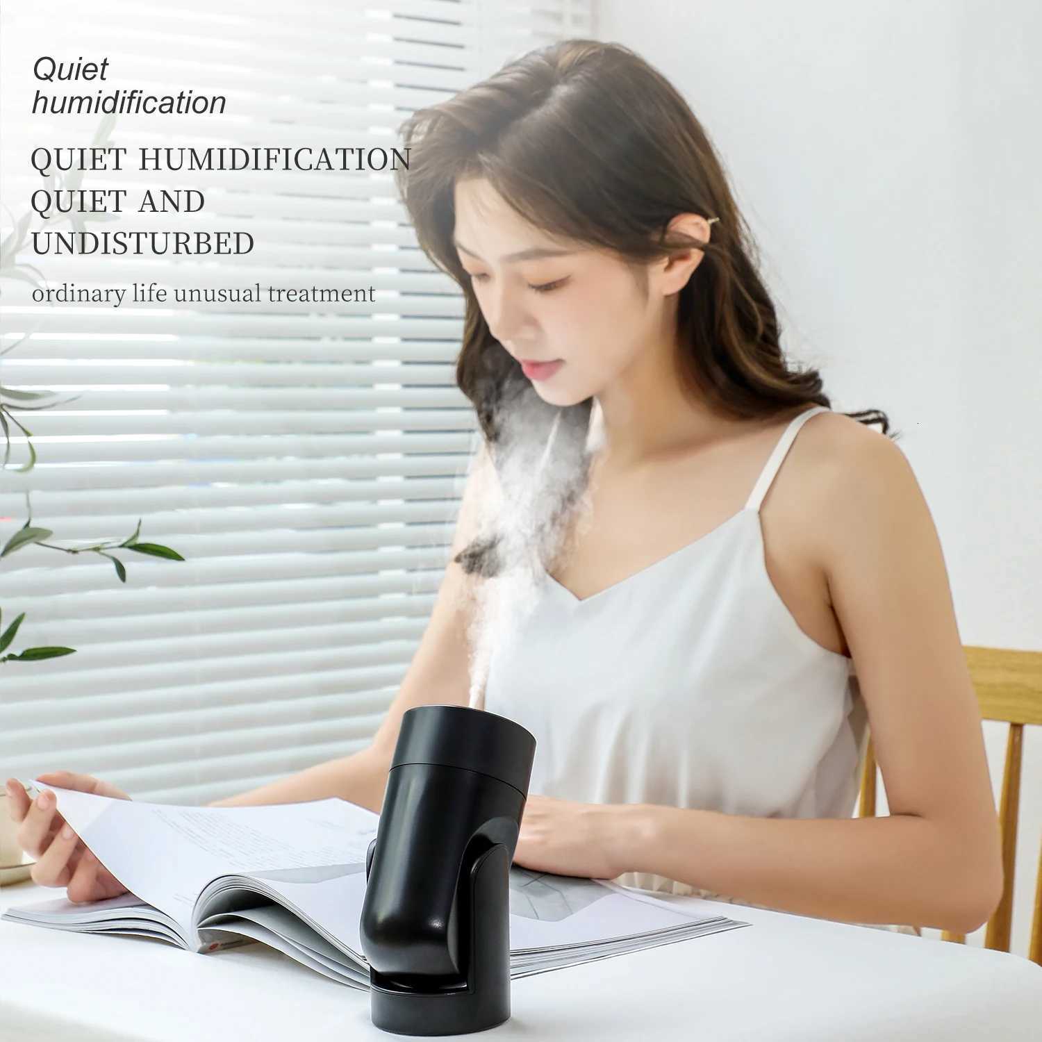 360 Oscillating Humidifier Air Purifier Smart Desktop Mist Control with tra-Quiet USB Operation C251204