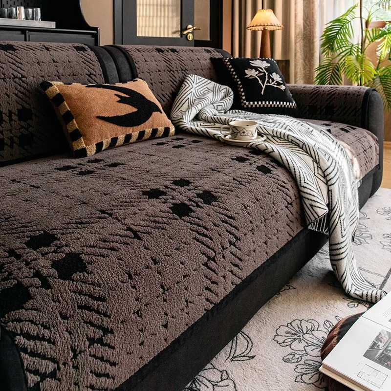 Winter Thick Sofa Cover Cloth New Fixed Non Slip One Piece Sofa Cushion Cover Anti Cat Scratch Skin Friendly Warm and Breathable M251204 - view 4