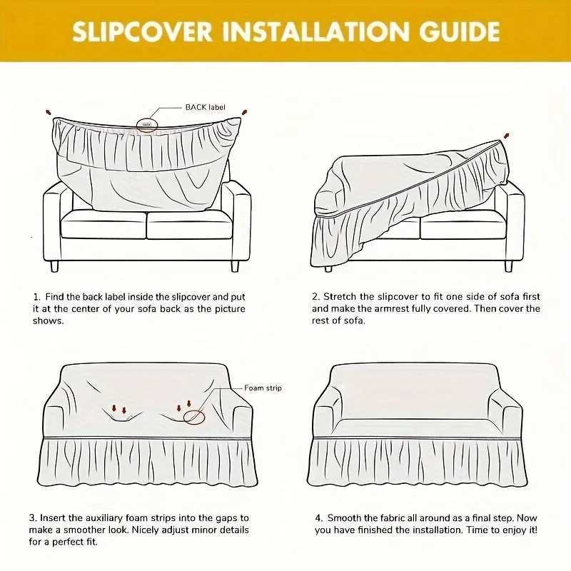 LANMOLIFE Sofa Cover High Elastic Bubble Net Sofa Covers 1/2/3/4 Seater With Skirt Edge Sofa Covers Hotel Home Decoration M251204 - view 6