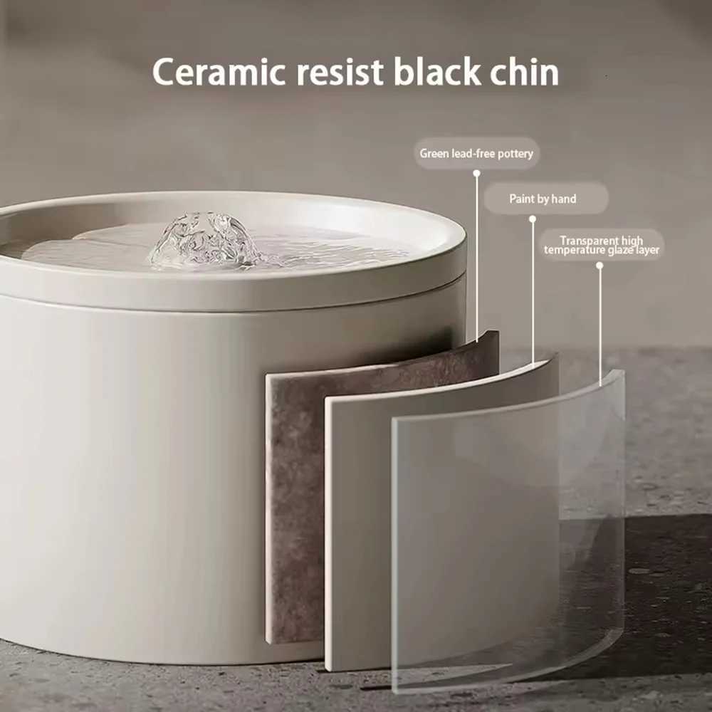 Cat Automatic Water Dispenser Pet Ceramic Bowl Dog Bowl Water Dispenser Circulation And Flow Water Dispenser M251204