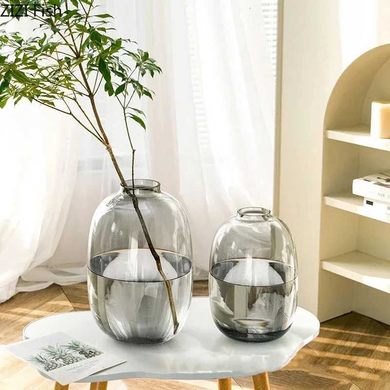 Transparent Vase Off Decor Large Capacity Hydroponic Flower Pot Vase Bedro Aesthetic Decor He Decor H251204