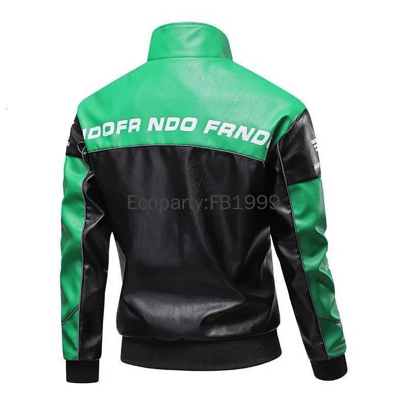 3 Colors Mens Punk Motorcycle Jacket Spring Autumn Fashion Pu Leather Printing Stand Collar Windbreaker Coat Male Casual JacketT251204