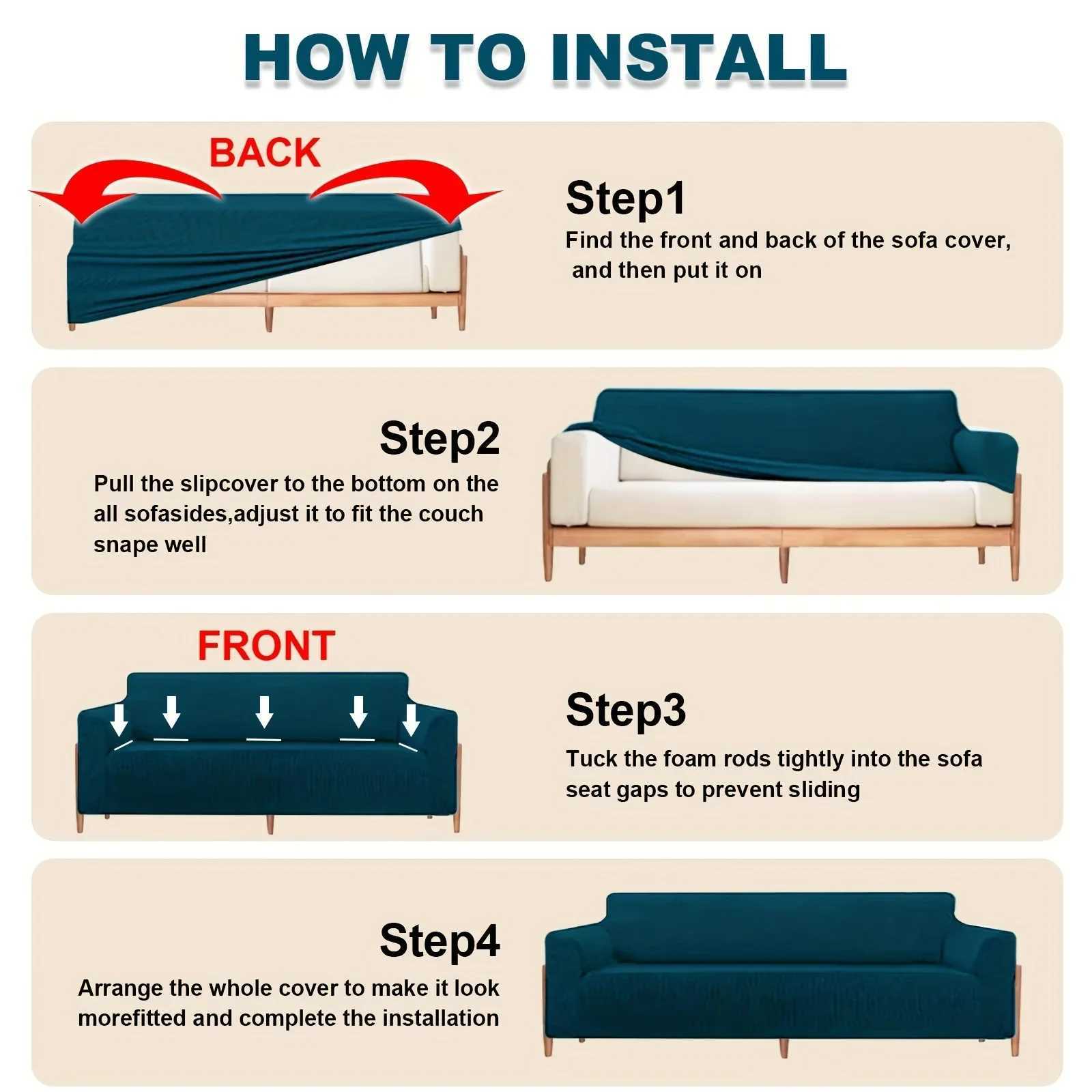 Elastic Sofa Slipcovers Prevent Cat Scratching Living Room Sectional Corner L-shapeChair Protector Couch Cover 1/2/3/4/5 Seater M251204 - view 4