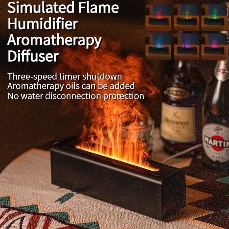 Wireless Humidifier for Car Household Flame Light Ara hine 150 ml Type-C 7-Color Night Light C251204