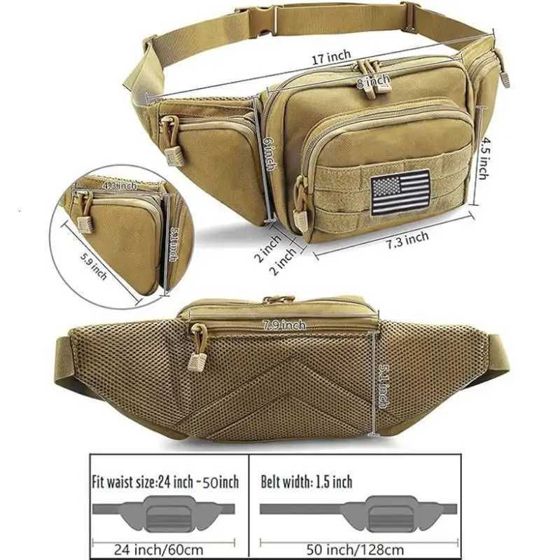 Outdoor tactical suit chest combat camping sports hunting sports shoulder straps waist bag backpack for menT251204