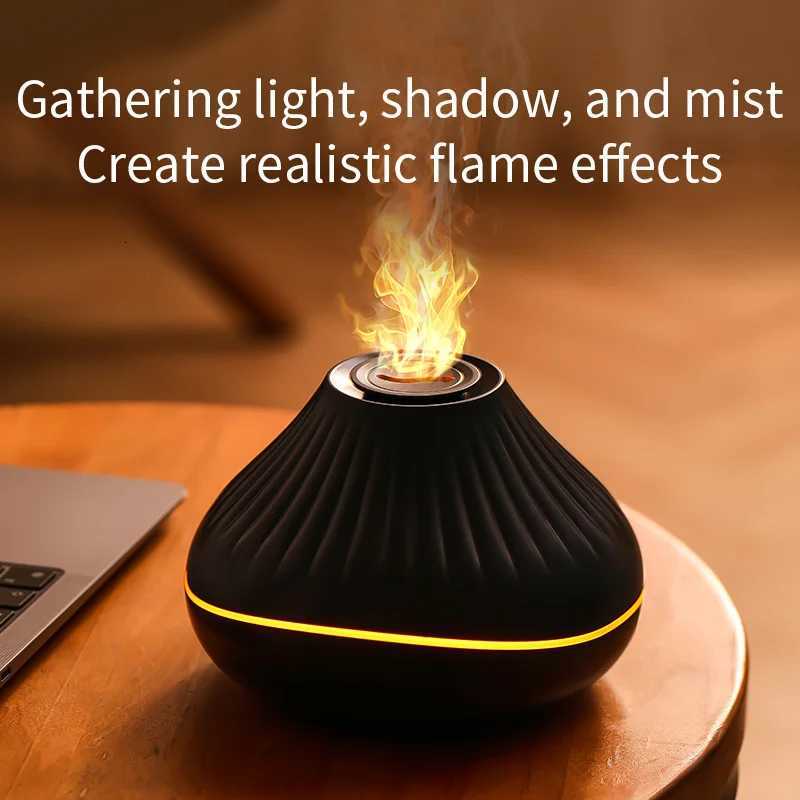 Volcanic Lava Crack Aratherapy Diffuser with Humidifier Night Light Essential Oil Functionality for He Off and Car C251204