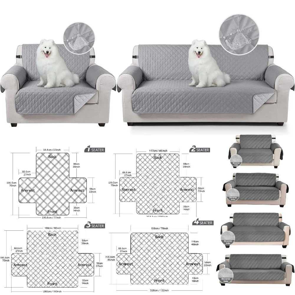 100 Waterproof Couch Covers Sofa Cover Non-Slip Sofa Slipcover with Elastic Straps Sofa Protector Furniture Cover for Pets Dogs M251204 - view 7