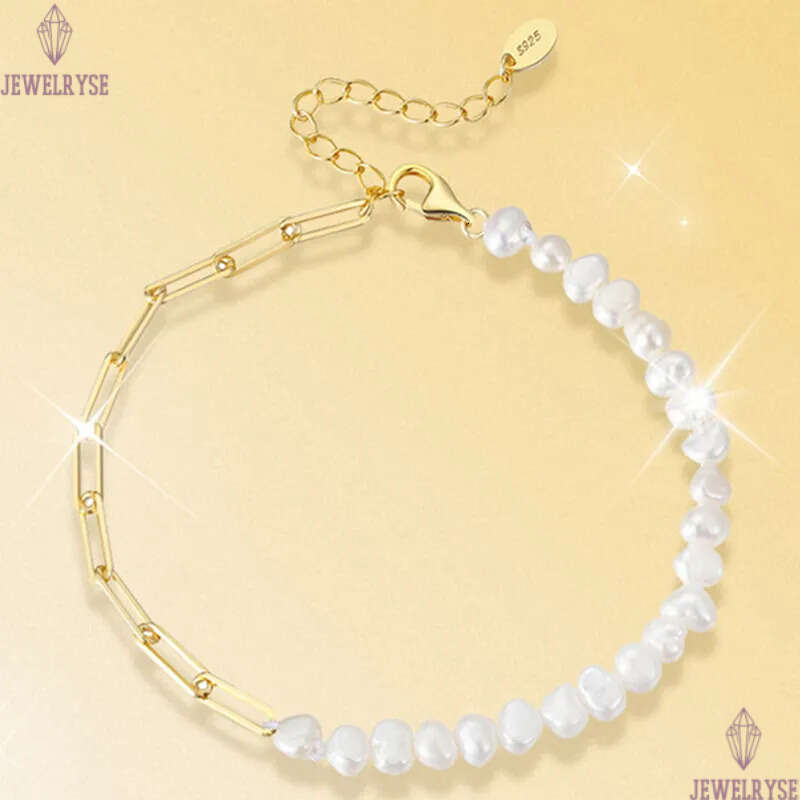 luxury 10mm natural pearl bracelet designer woman 14k gold s925 sterling silver link chain charm bracelets womens jewelry girls birthday friend chirst