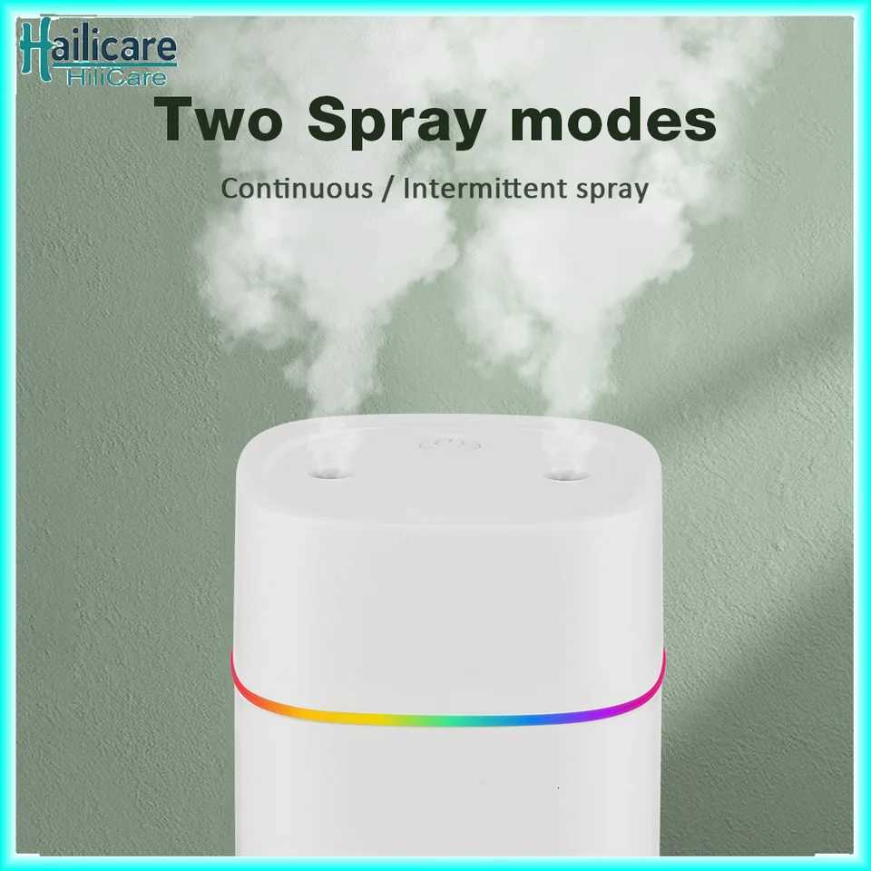 Air Humidifier Cool Mist Ara Diffuser Portable 600ml Electric Air Humidifier Diffuser USB Humidificador For He Off C251204