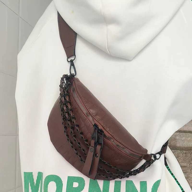 Fashion Waist Bag Women Crossbody Chest Bag Crocodile pattern PU Leather Fanny pack Female travel small Shoulder Bag Phone PurseT251204