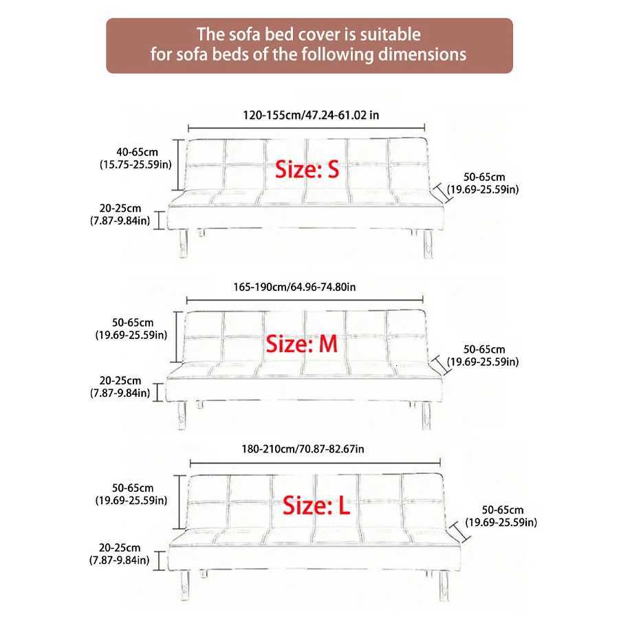 The high-elasticity fleece jacquard sofa bed cover with geometric pattern is easy to install and decorates your sofa bed M251204 - view 3