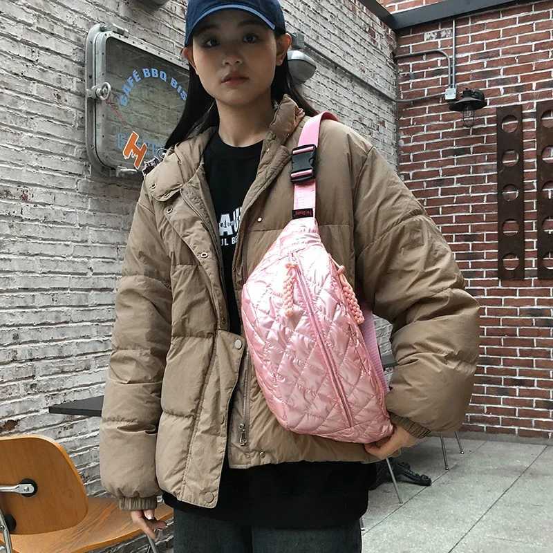 2024 Winter Down Waist Bag Luxury Ladies Fanny pack Phone Pack Brand Designer Female Belt Bag Casual unisex Crossbody Chest BagsT251204