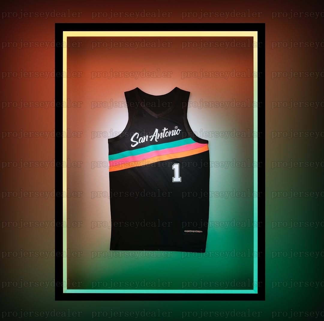 Custom 2025-26 City Jerseys Victor Wembanyama Devin Vassell Fox Chris Paul Jeremy Sochan Keldon 0 Johnson Blake Wesley Stephon Castle Harrison Barnes