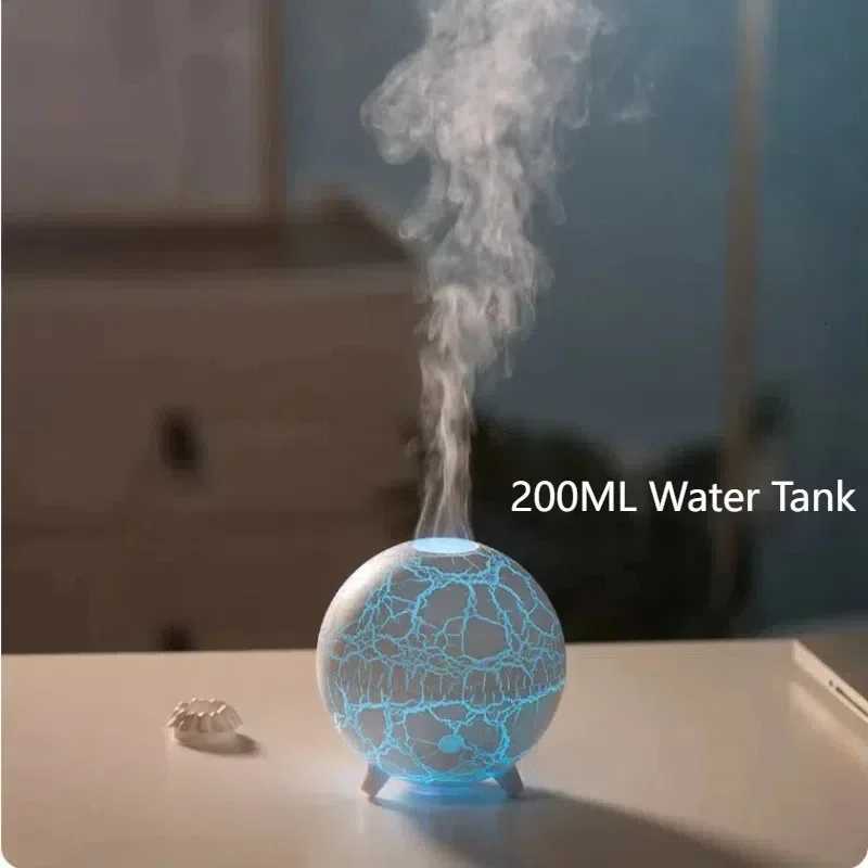 trasonic Planet Aratherapy Air Humidifier 200ML USB Spray Fragrance Essential Oil Diffuser Colorf Flame Cool Mist Maker C251204
