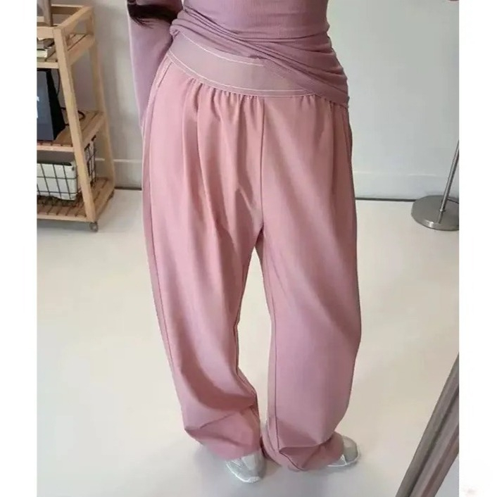 Designer Yoga Pants for Women, High-Waist Full-Length, Wrinkle-Resistant Sports Pants, Loose Straight-Leg Studio Dance Pants, Suit Pants, Urban Casual